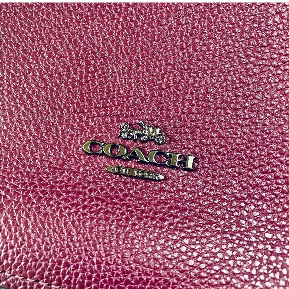 COACH PERFECT PURPLE PEBBLE LEATHER SHOULDER BAG - Picture 3 of 5